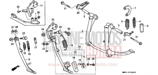 BEQUILLE (CBR1000FH/FJ/FM) CBR1000FH de 1987
